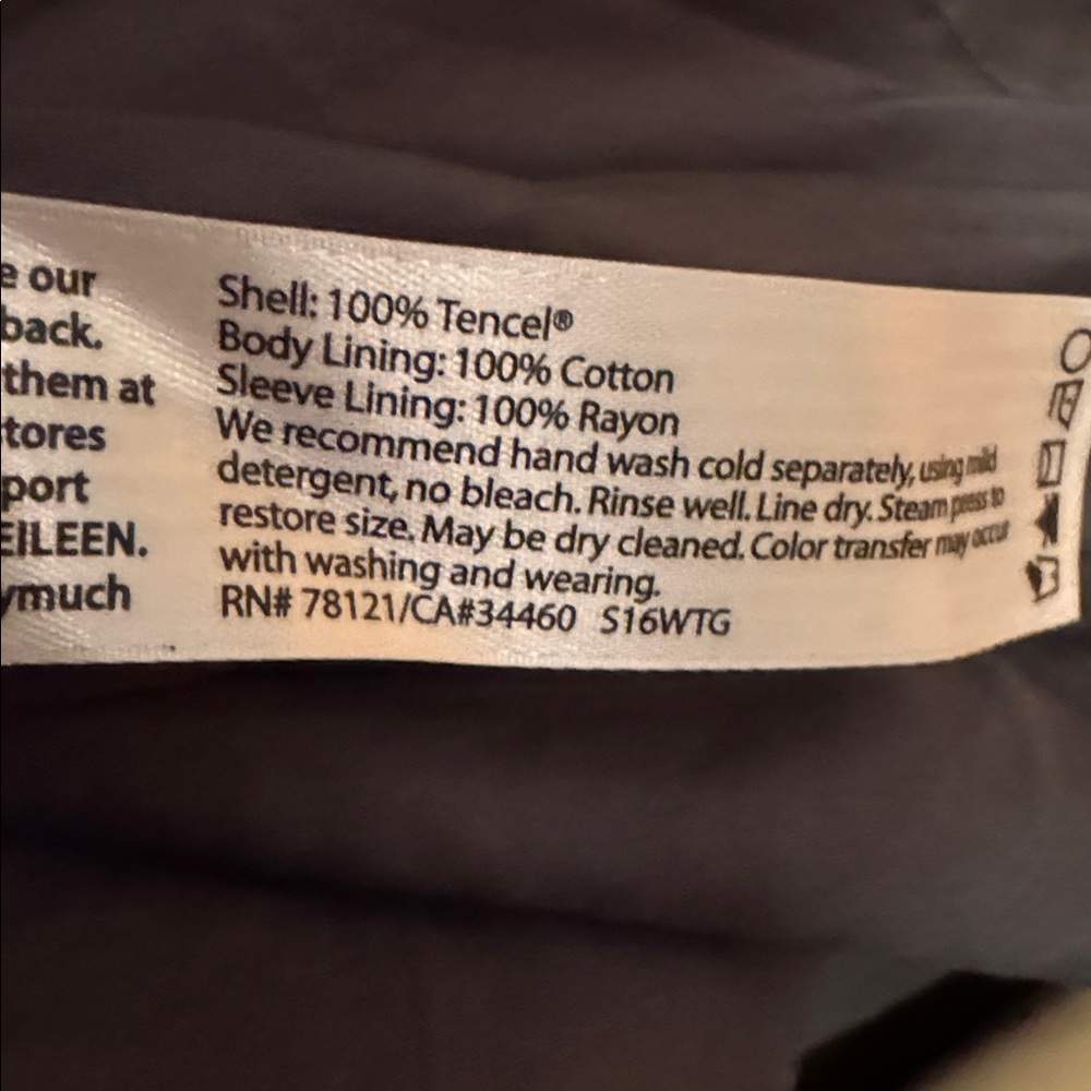 Eileen Fisher | Knee Length Tencel Trench Coat - Picture 11 of 12